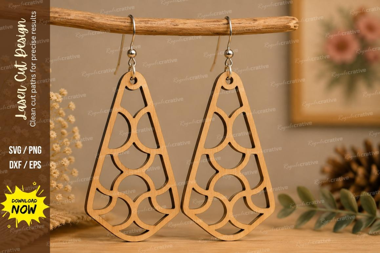 Bubble Teardrop Earrings Laser Cut SVG File bubble earrings