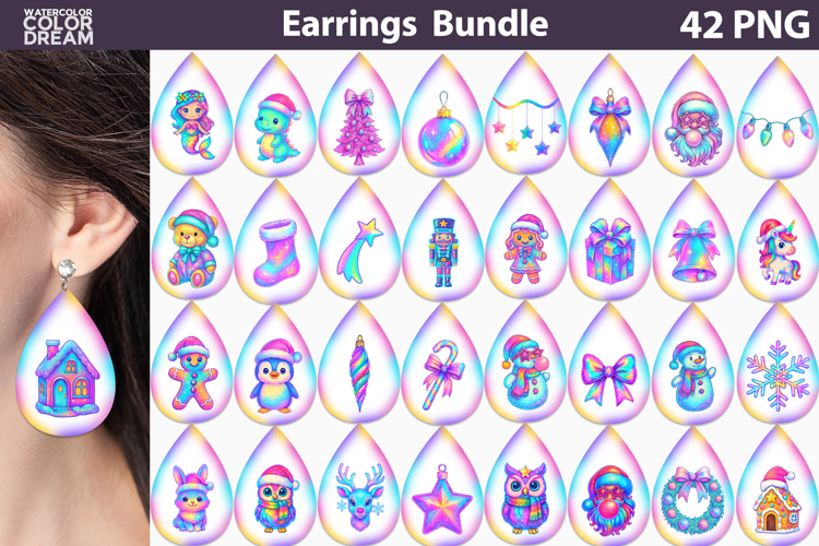 Christmas Teardrop Earrings Bundle | Retro Christmas Earring