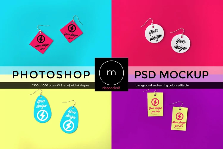 Earring Photoshop Mockup Set