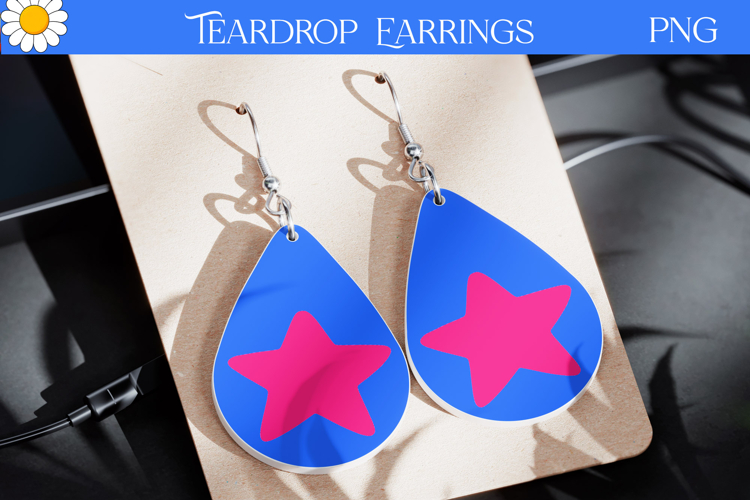 Neon Star Teardrop Earrings | Earrings