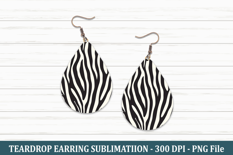 Zebra Skin Teardrop Earring | Teardrop Earring