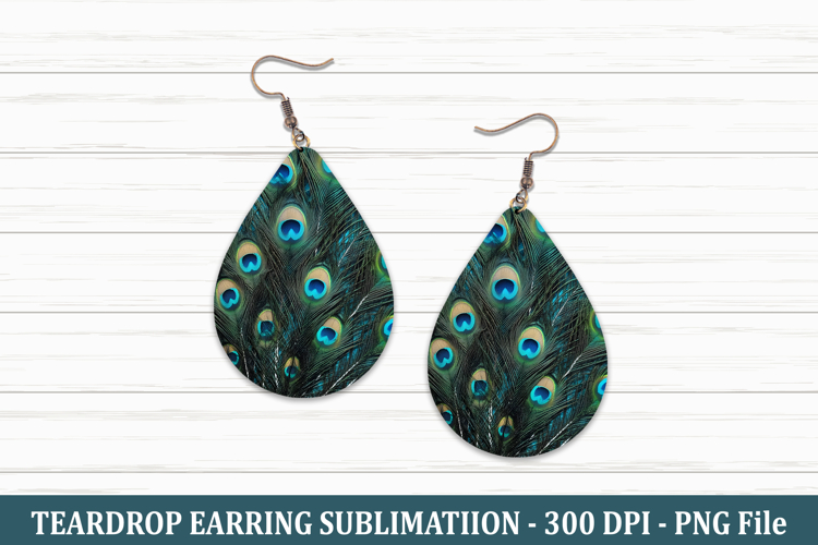 Peocock Fur Teardrop Earring | Teardrop Earring