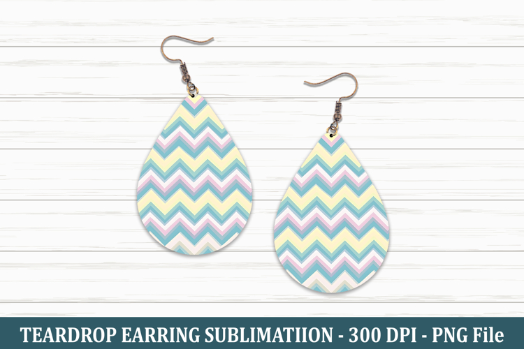Pastel Zig Zag Teardrop Earring | Teardrop Earring