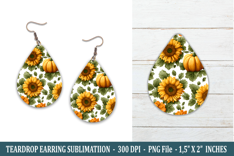 Fall Teardrop Earring | Earring Sublimation