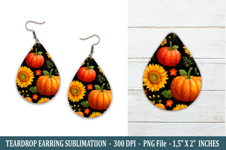 Fall Teardrop Earring | Earring Sublimation