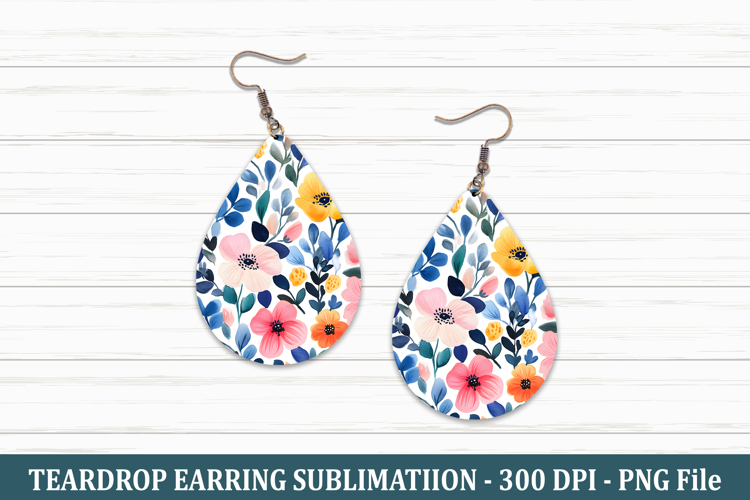 Whimsical Flower Teardrop Earring | Teardrop Earring