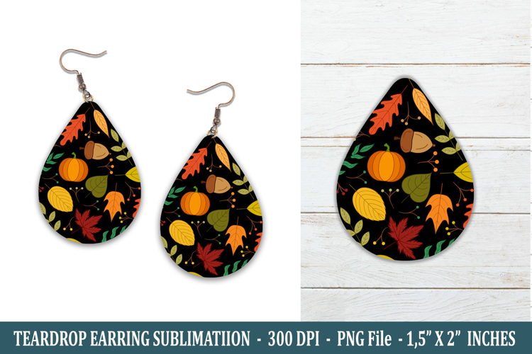 Fall Teardrop Earring | Earring Sublimation