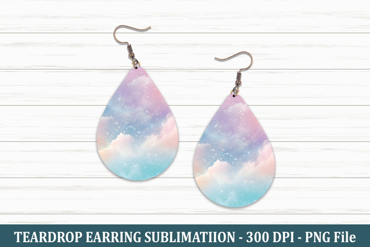 Pastel Clouds Teardrop Earring | Teardrop Earring