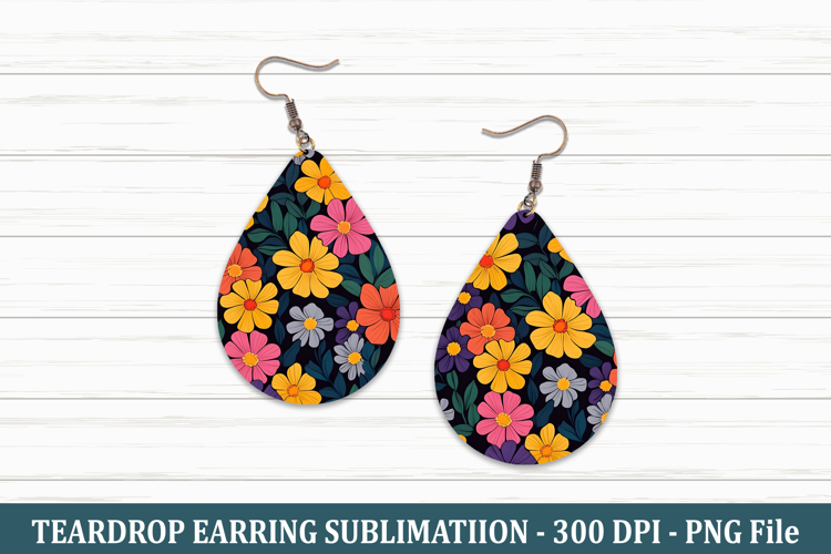 Cute Flower Teardrop Earring | Teardrop Earring