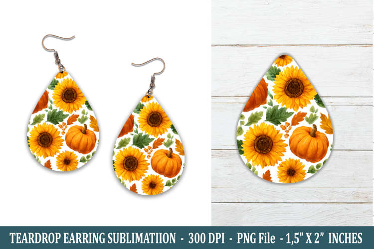 Fall Teardrop Earring | Earring Sublimation