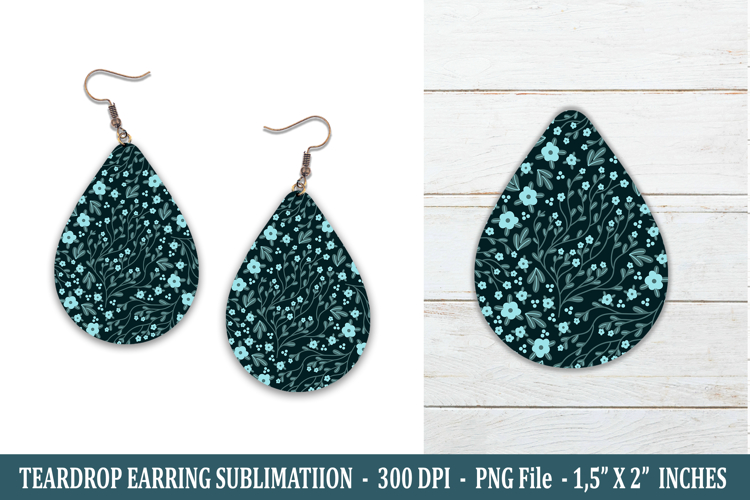 Disty Floral Teardrop Earring | Earring Sublimation