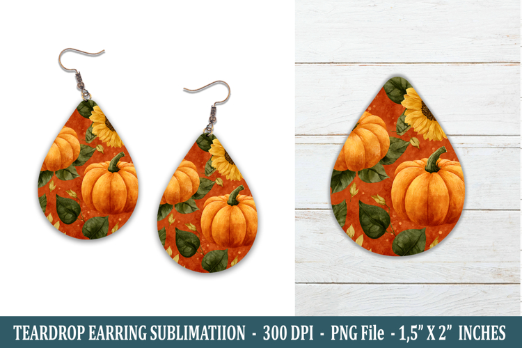 Fall Teardrop Earring | Earring Sublimation
