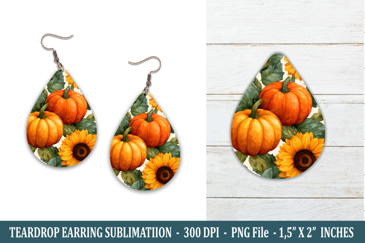 Fall Teardrop Earring | Earring Sublimation