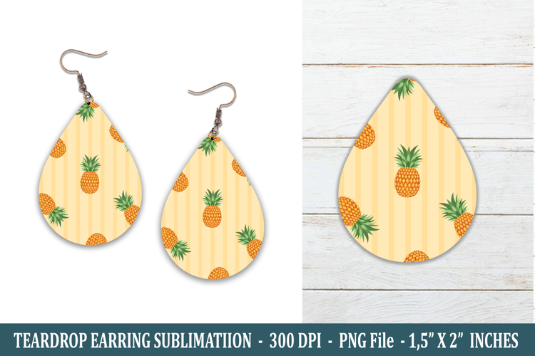 Pineapple Teardrop Earring | Earring Sublimation