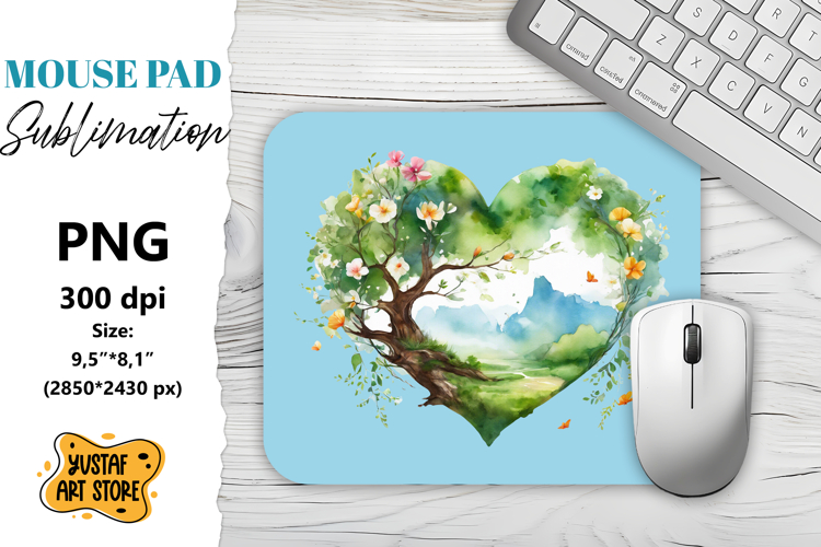 Earth Day mouse pad sublimation.