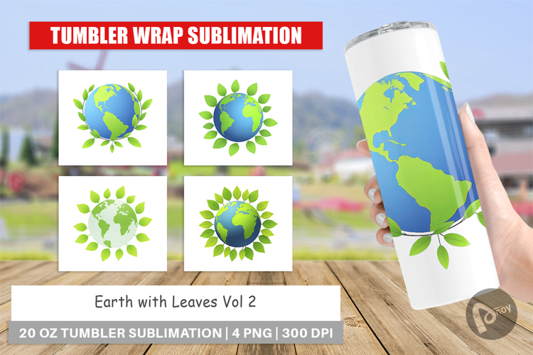Tumbler Earth with Leaves