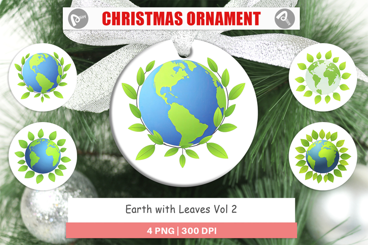 Ornament Earth with Leaves
