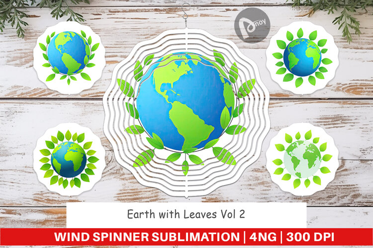 Wind Spinner Earth with Leaves example image 1