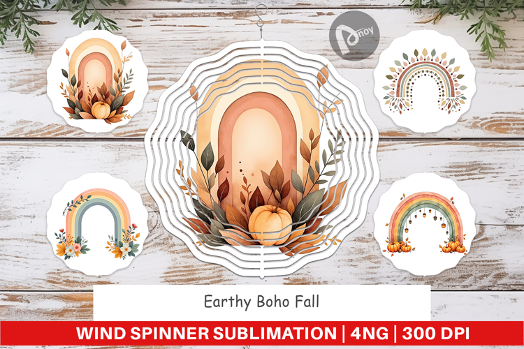 Wind Spinner Earthy Boho Fall