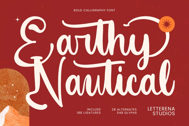 Earthy Nautical Bold Calligraphy Font