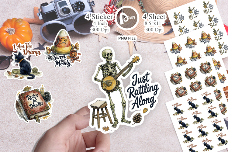 Retro Sarcastic Spook Quotes Sticker