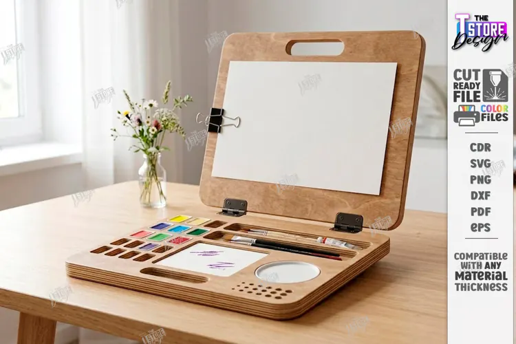 Easel For Drawing Laser Cut | Wooden Tabletop Paint Easel