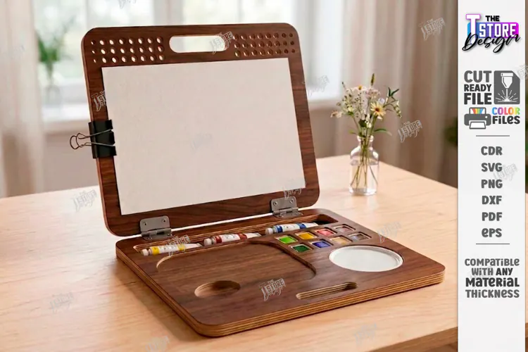 Easel For Drawing Laser Cut | Wooden Tabletop Paint Easel