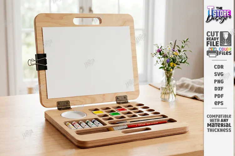 Easel For Drawing Laser Cut | Wooden Tabletop Paint Easel
