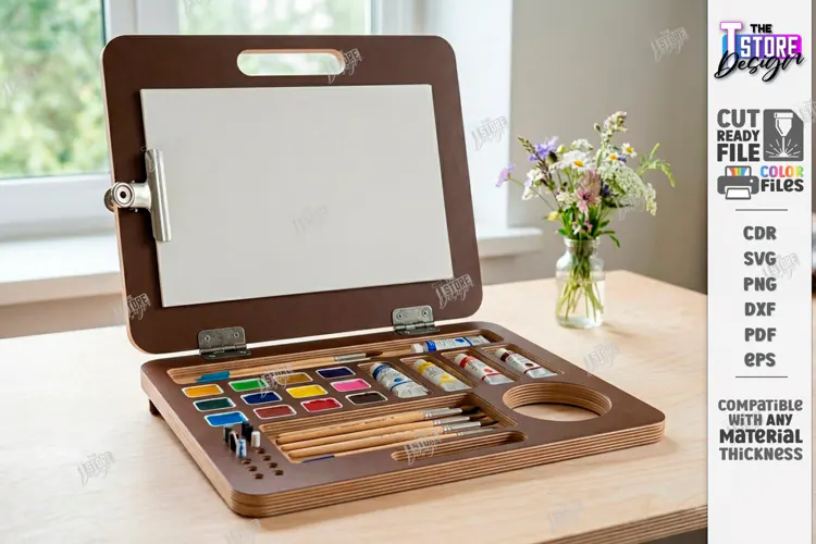 Easel For Drawing Laser Cut | Wooden Tabletop Paint Easel