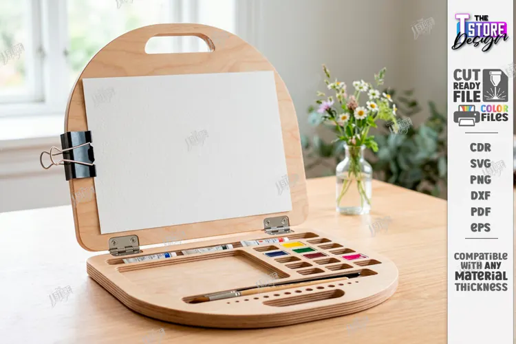 Easel For Drawing Laser Cut | Wooden Tabletop Paint Easel