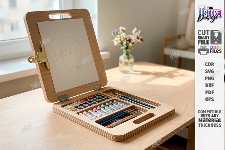 Easel For Drawing Laser Cut | Wooden Tabletop Paint Easel