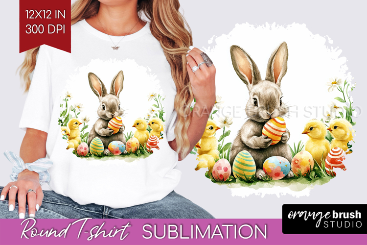 Easter Round Tshirt Background - Floral Easter PNG