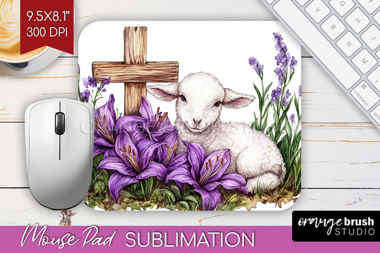 Easter Mouse Pad Sublimation - Floral Easter Mousepad PNG