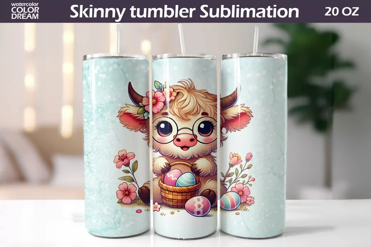 Easter Animal Tumbler | I Highland Cow Tumbler