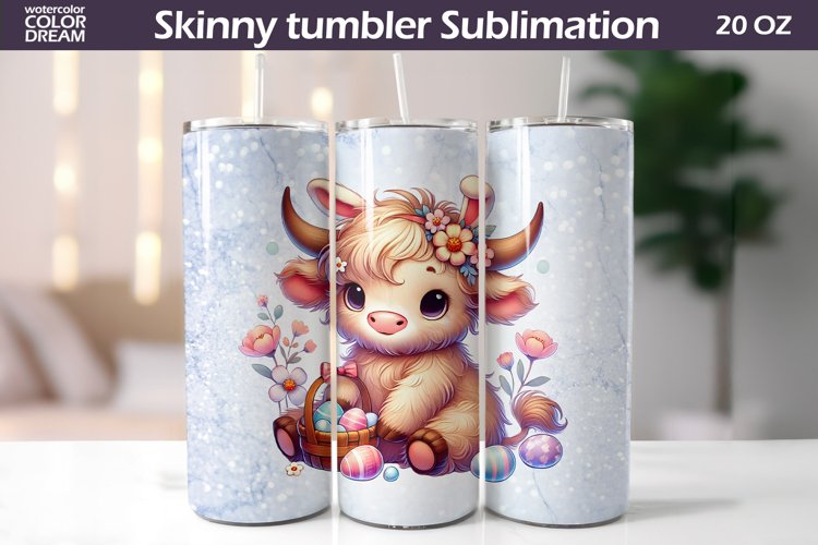 Easter Animal Tumbler | I Highland Cow Tumbler