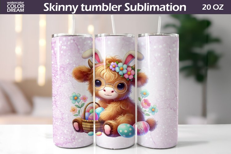 Easter Animal Tumbler | I Highland Cow Tumbler