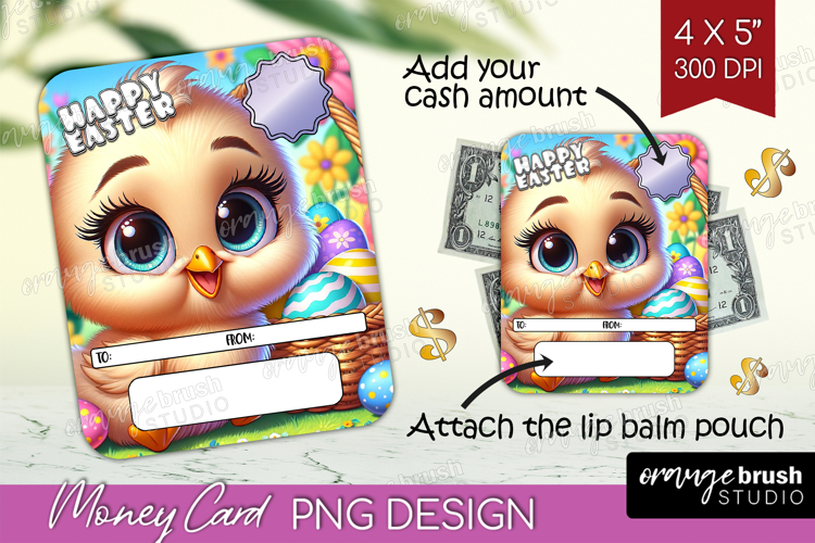 Easter Money Card PNG - Cute Easter Money Card Holder example image 1