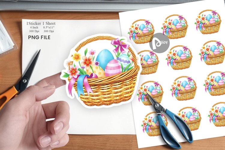 Easter Basket Sticker