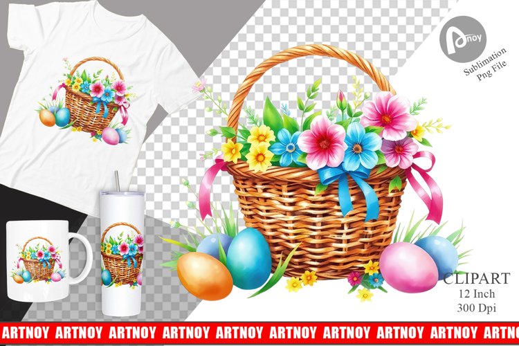 Easter Basket Clipart Image 24