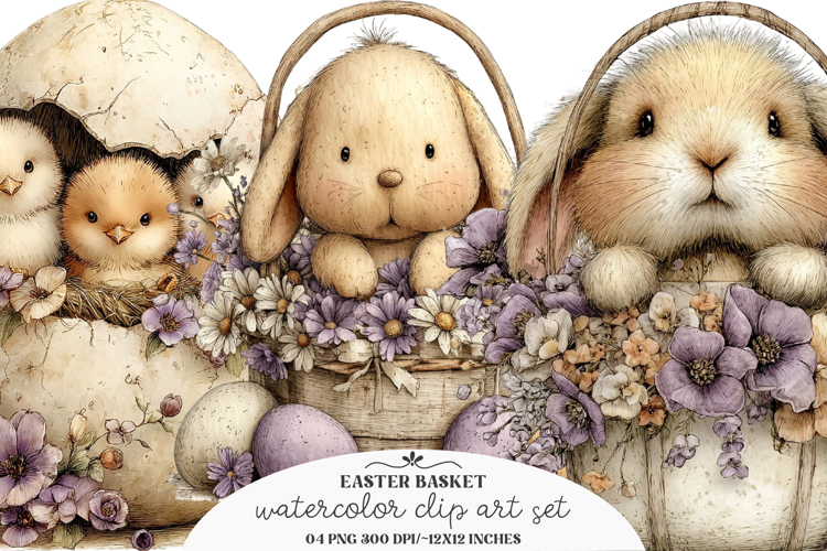Easter Basket Clipart Image 8