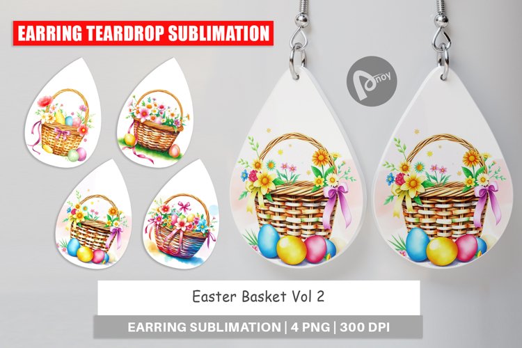 Earring Teardrop Easter Basket example image 1