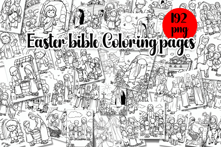 Cute animals Design |Easter Coloring pages Bundle