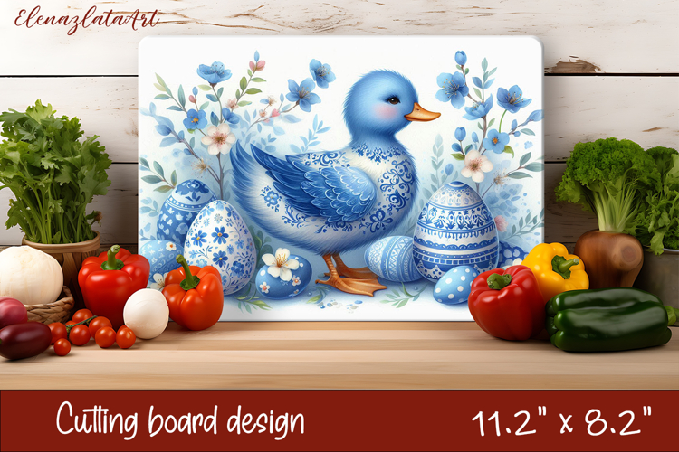 Easter duck Cutting Board PNG, Kitchen Cutting Board Design