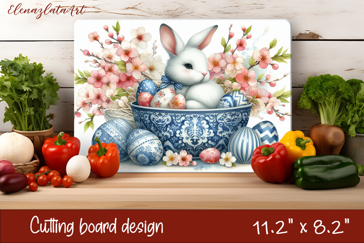 Easter Bunny Cutting Board PNG, Kitchen Cutting Board Design