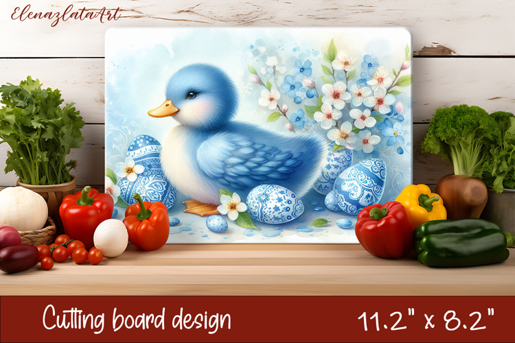 Easter duck Cutting Board PNG, Kitchen Cutting Board Design