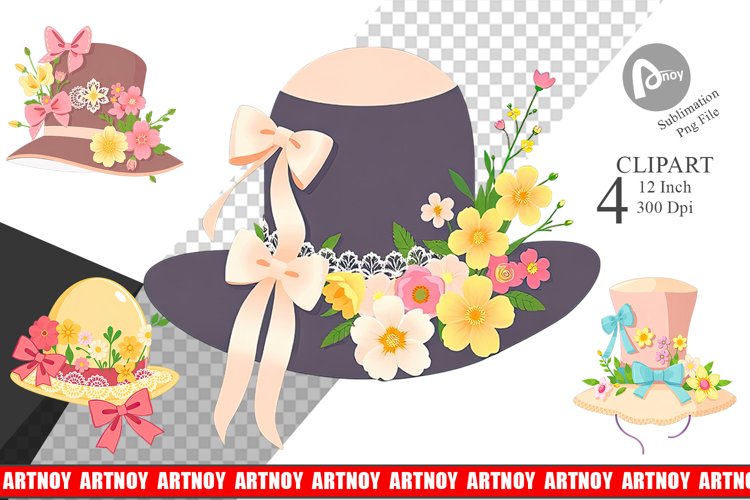 Easter Bonnet Clipart example image 1