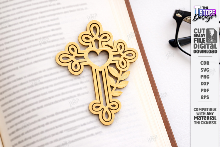 Christian Easter Bookmark Laser Cut | Religious Cross | CNC