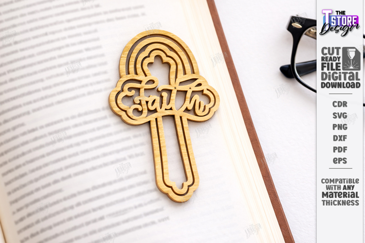 Christian Easter Bookmark Laser Cut | Religious Cross | CNC
