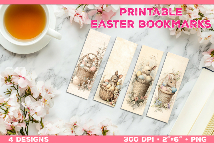 Printable Easter Bookmarks with Curious Bunny