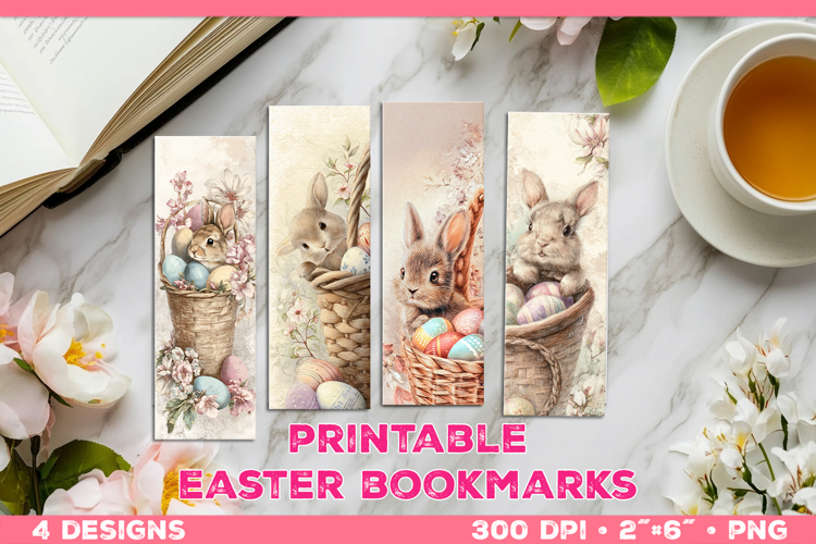 Printable Easter Bookmarks with Curious Bunny